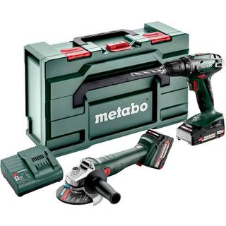 Værktøjssæt Metabo 685204500 (BS 18 + W 18 L 9-125); 18 V; 1x4,0 Ah; 1x2,0 Ah batt.