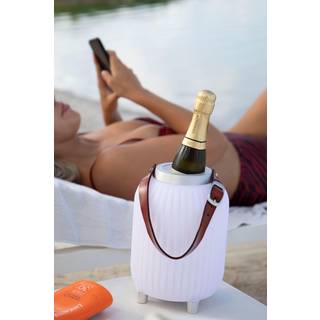 Nikki Amsterdam - The.Lampion XS - Lampe med indbygget Bluetooth Højttaler & Vinkøler - Hvid