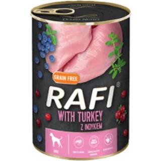 Rafi Vådfoder med Kalkun/blåbær/tranebær 400g.