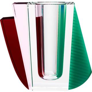Reflections Copenhagen Vases - 'Raleigh' vase, red and green in multicolor Crystal