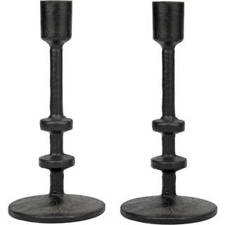 Stonebriar 7 """" sort st?bejerns metal konisk lysestol