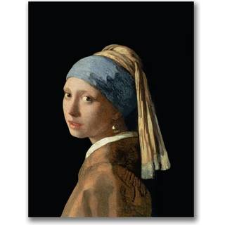 Varumärke Art Jan Vermeer Girl With a Pearl Earring Canvas Art 18 By 24-tum