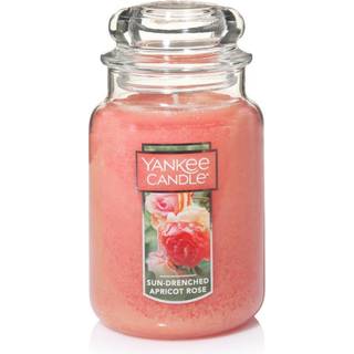 Yankee Candle Sun-Drenched Apricot Rose Scented Classic 22oz Large Jar Single Wick Candle över 110 timmars bränntid
