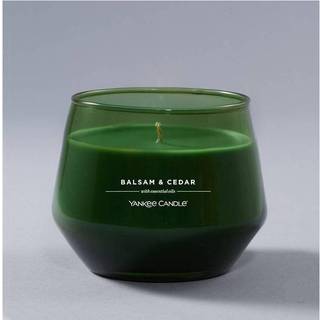 Yankee Candle Studio Medium Candle Balsam & Cedar 10 Oz: Langvarig essentiel essentiel duftende soja voksblandingslys | 40-65 timers forbr?ndings
