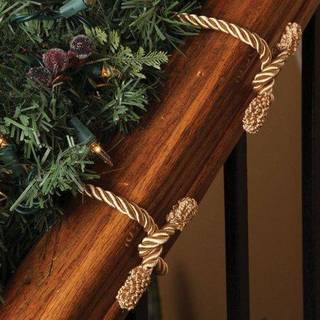 Haute Decor Decorative Twist Bind 6 Pack 16 tommer (guld) - Hang Garland Lights and Decorations Sikker p? Bannisters trapper R?kv?rk