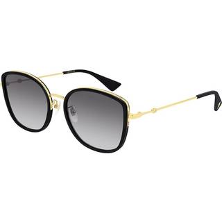 Gucci GG0606SK Asian Fit 001 56 Solbriller Kvinder Black - Black - 56mm