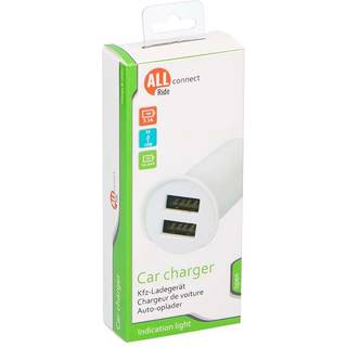 Allride 2 USB udtag til cigarettænder 3,1a, 12-24v