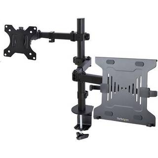 StarTech.com Monitor Arm VESA Laptop Tray, For a Laptop (4.5kg / 9.9lb) and a Single Display up to 32 (8kg / 17.6lb), Black, Adjustable Desk Laptop Arm Mount, C-clamp/Grommet Mount - VESA Monitor Mount (A2-LAPTOP-DESK-MOUNT) Monitor / notebook Monterings