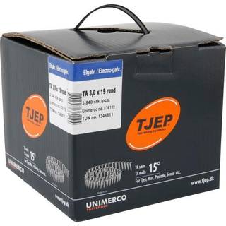 Tjep ringsøm varmgalv. TA 3,0x38 1920stk/pk fuldhoved 836038 t/tagpap