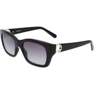 Salvatore Ferragamo SF 1012S 001 53 Solbriller Kvinder Black - Shiny Black - 53mm