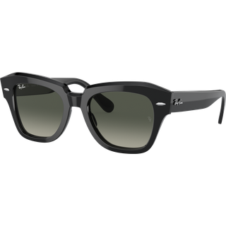 Ray - Ban Unisex RB2186 STATE STREET 901/71 Solbriller Acetat Sort Grå Firkantet Normal Skygge