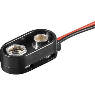 Batteri clips til 9V batteri - 15 cm