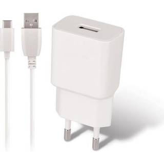 Maxlife väggladdare med USB-utgång, inklusive USB-C kabel, 1A, vit