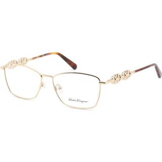 Ferragamo Kvinde SF2218 710 Optiske stel Metal Guld Firkantet