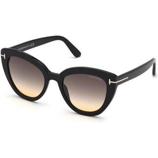 TOM FORD Kvinde FT0845 Izzi 01B Solbriller Acetat Sort Grå Cat Eye Normal Skygge
