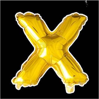 Folie ballon X, guld 41 cm