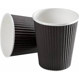 Kaffebæger Black line Ripple Wall pap 25cl sort