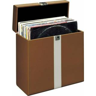 Lenco TTA-301BNWH Vinyl opbevaringskuffert, max. 30 LPer, brun | PRIS-MATCH