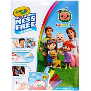 Crayola Color Wonder Cocomelon Coloring Pages & Markers Mess Free Coloring Gift til Kids Age 3 4 5 6