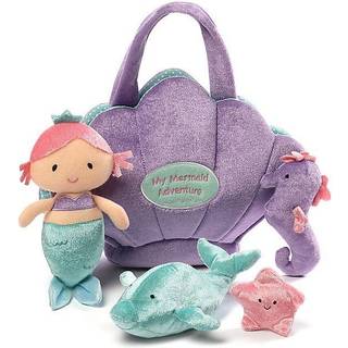 Gund Baby Gund Play Soft Collection Mermaid Adventure 5-Piece Plush Playset med Rattle Squeaker og Crinkle Plush Toys Sensory Toy til babyer og n