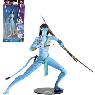 McFarlane Avatar 7-tommers Neytiri-klassisk figur - Premium 22-punkts artikulation, bioluminescens, tilbehør og udstillingsstand (WV1 A1)