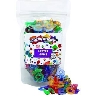 Farvning af gennemsigtig multi-farvers store bogstaver plastbrev 3/4 """" EA 208 stykker Collaging ABC Letters Alphabet for Kids