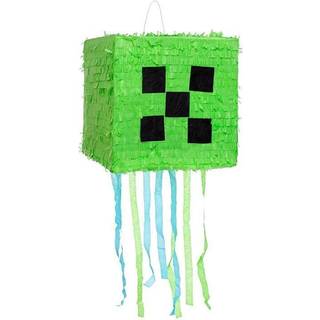 Minecraft: Grøn Pixel Piñata - 28 x 28 x 28 cm