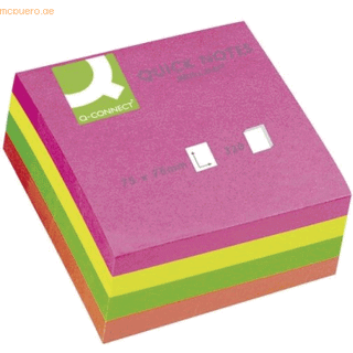 Q-connect flerfarvet kubusblok 76 x 76 mm
