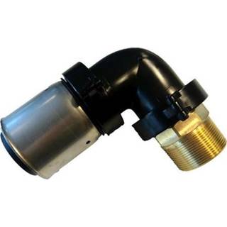 Henco SUPER SIZE pres vinkel 90° PVDF 75 mm x 2" pres/udvendig gevind