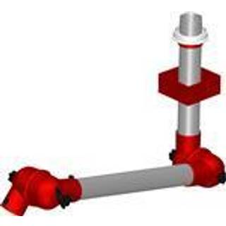 Alsident System 50 sugearm | 530 mm | 2 led | Væg / Loft montage - Rød