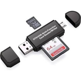 4 i 1 Memorycardslæser med USB & MicroUSB