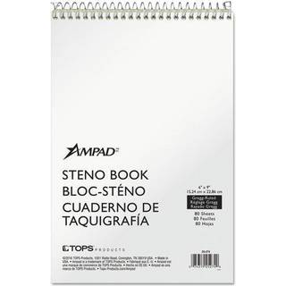 Tops Steno Book 6 """" X 9 """" Gregg regerede 80 ark grønne