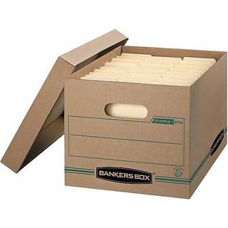 Bankers Box Store/File Basic-Duty Storage Boxes Brev/juridiske filer 12.5 """" X 16.25 """" X 10.5 """" Kraft/Green 12/Carton