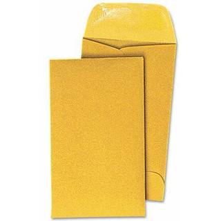 Universal UNV35302 RUND FLAP 3,13 tommer. X 5,5 tommer. Kraft Coin -konvolutter - lysebrun (500/boks)