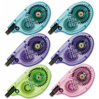 Tombow 68670 Mono Original Correction Tape Asst Retrocolor-applikatorer 1/6-tommer x 394-tommer 6/kasse