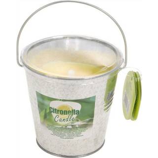 Citronella lys i metal spand, 10x10 cm.