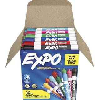 Expo Low Odor Dry Erase Markers Chisel Tip Assorterede modefarver 36 T?lling for Klasselokale Office & Home Use