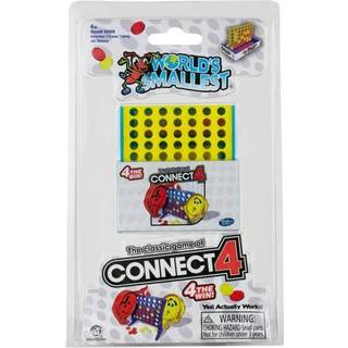 Verdens mindste Connect 4 - et lommeformat klassisk strategispil med 42 brikker, etui og spillefelt