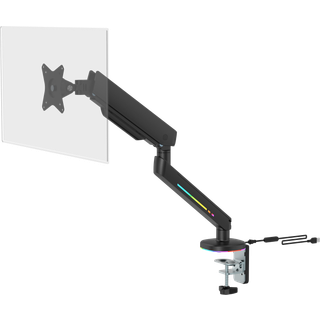 Premium RGB Single Monitor Arm - Sort - Justerbar - 17-32" -> Forventet levering: 5-7 hverdage