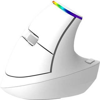 Delux M618C trådløs lodret mus - Vit