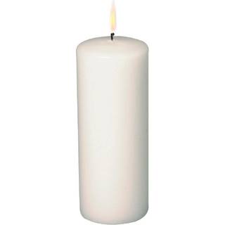 Bloklys, 18cm, Ø7cm, hvid, 80 timer, 100% paraffin 12stk