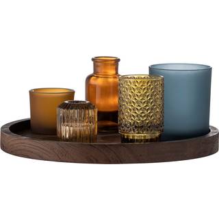 Bloomingville Sanga bakke med fyrfadsstager 5 dele Brun/Multi