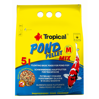 Koi farve PELLETS Adult M 5 L. / 550 g. Pose