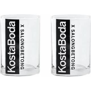 Kosta Boda Salong Betong Shot 6 Cl 2-pak - Drikkeglas Glas Sort - 7092108