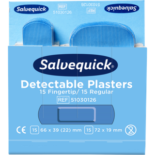 Salvequick 51030126 Blue Detectable Band Bland, 6x30 stk