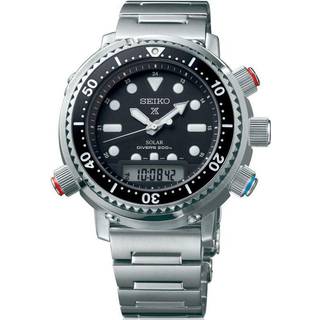 Seiko Prospex Solar Arnie Hybrid Divers 40th Anniversary Automatic Black Dial Stainless Steel Bracelet SNJ033P1