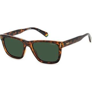 Polaroid Unisex PLD 6186/S 086/UC Solbriller Plast Havana Grøn Firkantet Polariseret
