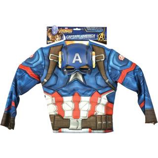Avengers Captain America kostume - muskuløs overdel med maske - one size