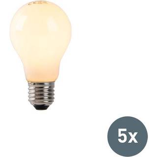 Sæt med 5 E27 LED flammeglødetrådslamper opalglas 3W 250lm 2200K
