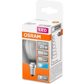 Osram Led krone 2,5w/840 (25w) mat e14